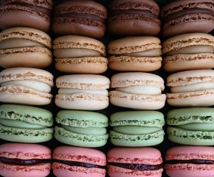 Pile of macaroons Stock Photos
