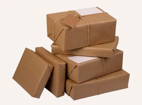 A pile of  mail parcels Stock Photos