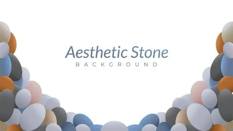 Pile of marble stones vector illustration. aesthetic background design temp.. Ilustración de archivo