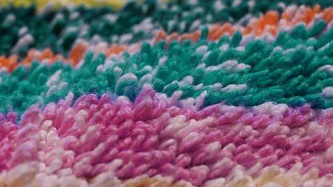 Pile microfiber in macro of different colors, 4k Stock Footage 126318316