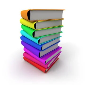 Pile of multicoloured books Stock Illustration
