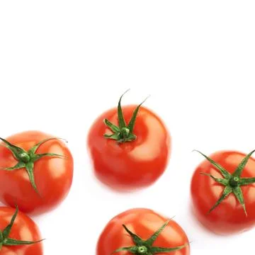 Pile of multiple tomatoes isolated Stock Photos