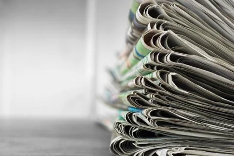 Pile of newspapers Stock Photos