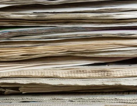 Pile of newspapers Foto stock
