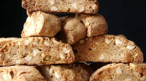 Pile Of Nut Cookies Stock Footage 65289651