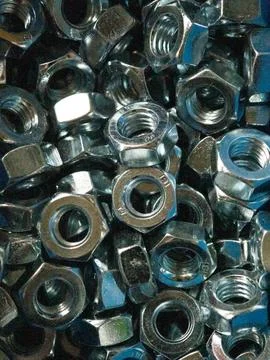 A pile of nuts with a blue background Foto stock