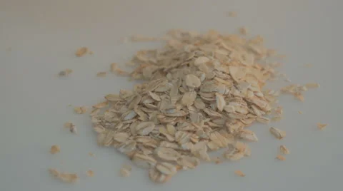 Pile of oatmeal isolated on white background 스톡 동영상 43239693