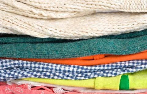 Pile of old clothes Stock Photos