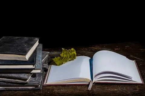 Pile of old notebooks Stock Photos