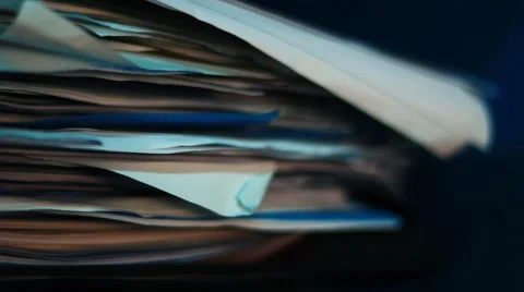 A pile of old paper Stock Footage 48678966