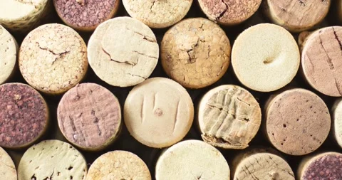 Pile of old wine corks Stock Footage 194541107