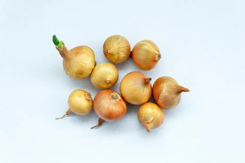 Pile of onion sets Stock Photos