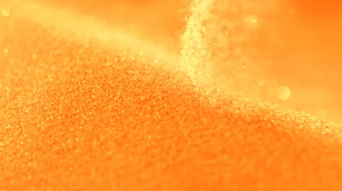 Pile of orange colored sand, Slow Motion Stock Footage 25389461