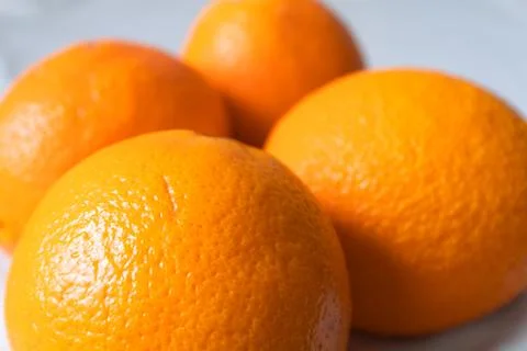 Pile of Oranges Macro Background Stock Photos