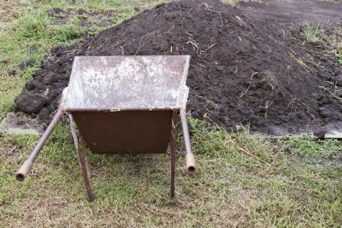 Pile of organic compost Stock Photos