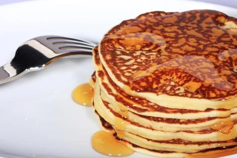 Pile of pancakes Stock Photos