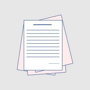 Pile of paper document isolated icon vector illustration design Stock Illustration