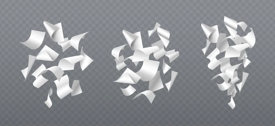Pile of paper sheets falling down 스톡 일러스트