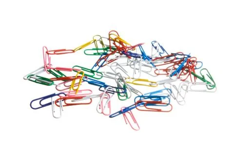 Pile of paperclips Stock-Fotos