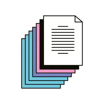 Pile of papers Illustrazione stock