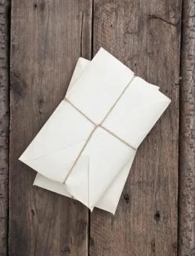 Pile parcel wrapped Foto stock