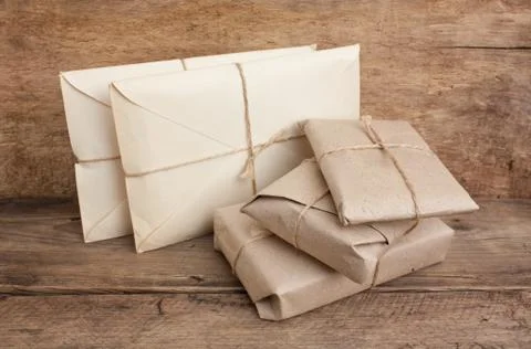 Pile parcel wrapped 写真素材