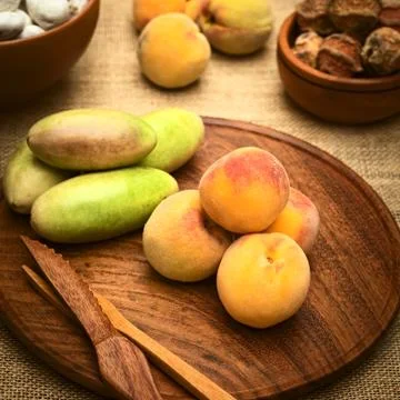 Pile of peaches Stock Photos