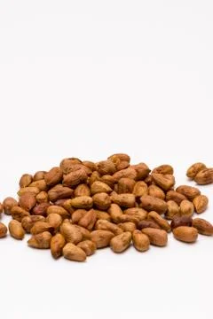 Pile of pealed hazelnuts Stock Photos