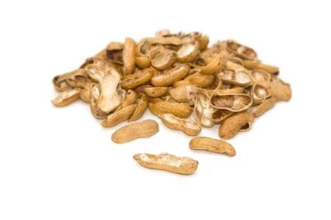 Pile of peanut shells.l Stock Photos