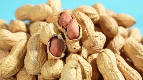 A pile of peanuts with one of them open Stock Footage 298502803