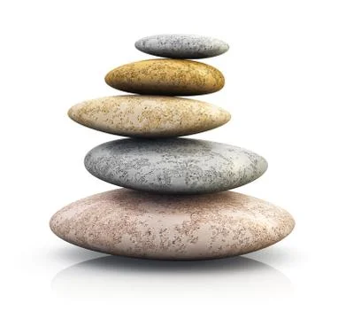 Pile of pebbles for spa therapy Ilustração Stock