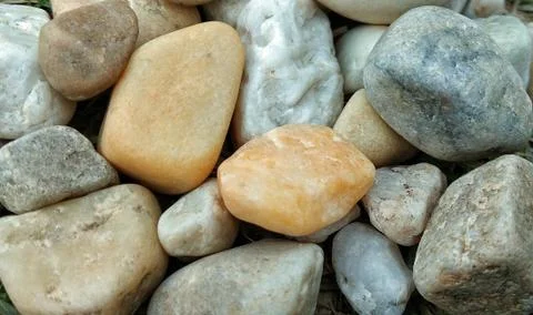 Pile of pebbles, stone abstract background Stock Photos