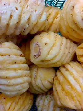 Pile Of Peeled Pineapples Stock Photos