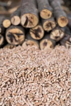 Pile of pellets Stock Photos