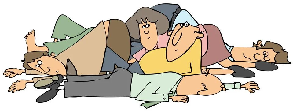 Pile of people Illustrazione stock