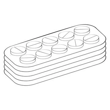 A pile of pill blisters Stock-Illustration