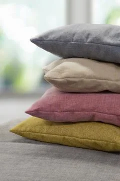 Pile of pillows Stock Photos