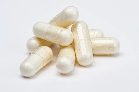 Pile of pills Stockfoto's