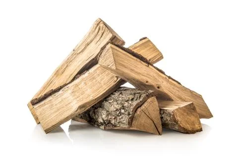Pile of pine firewoods Foto stock
