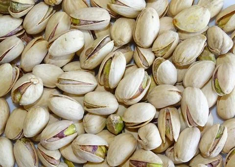 Pile of pistachios in shell Fotos de archivo