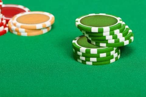 Pile of playing chips Stock Photos