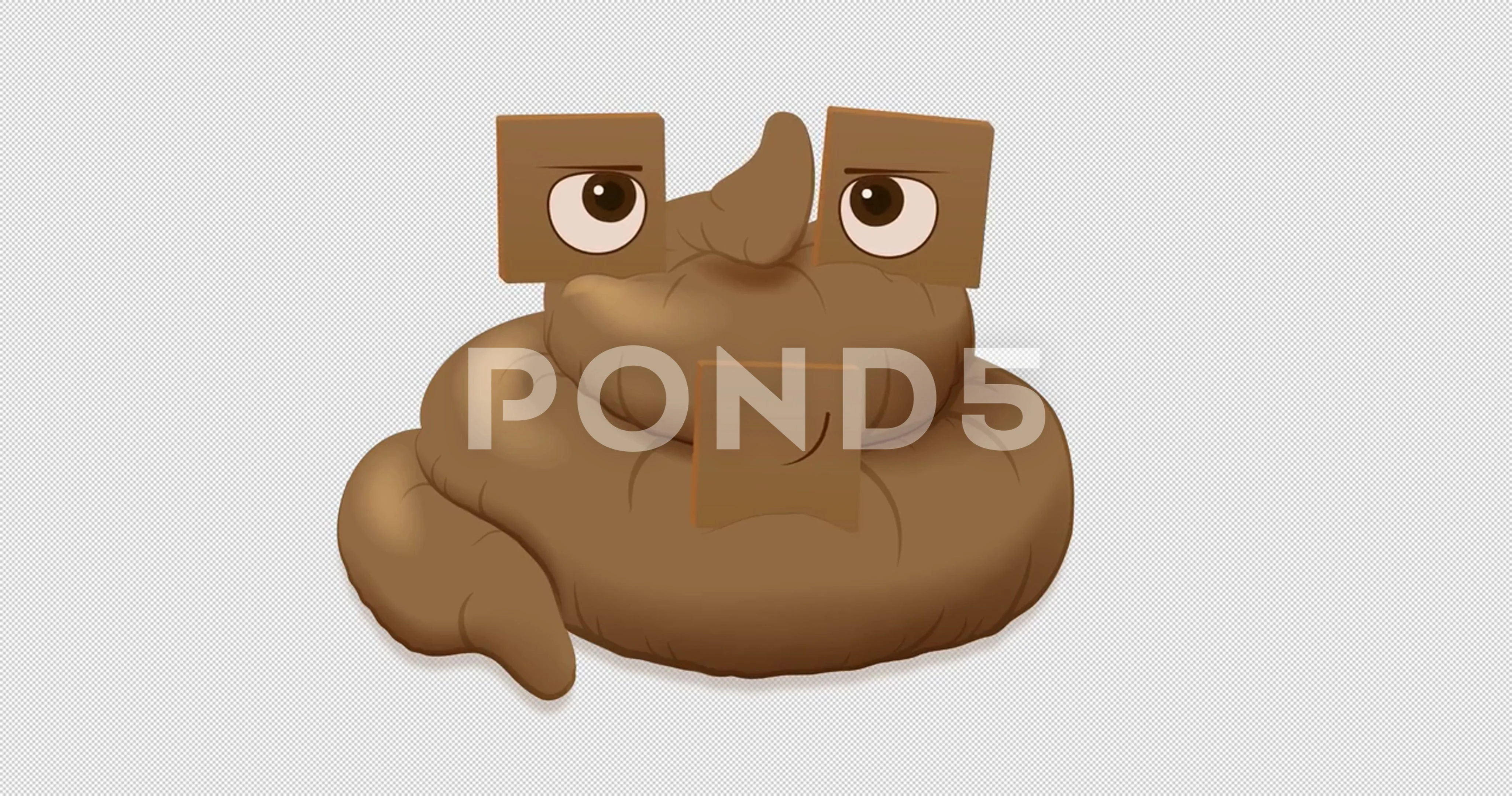 Pile of poo positive face, Stock Video