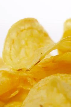 Pile of potato chips Stock Photos