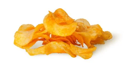 Pile of potato chips Stock Photos
