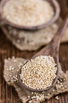 Pile of puffed Quinoa (selective focus) Stock Photos