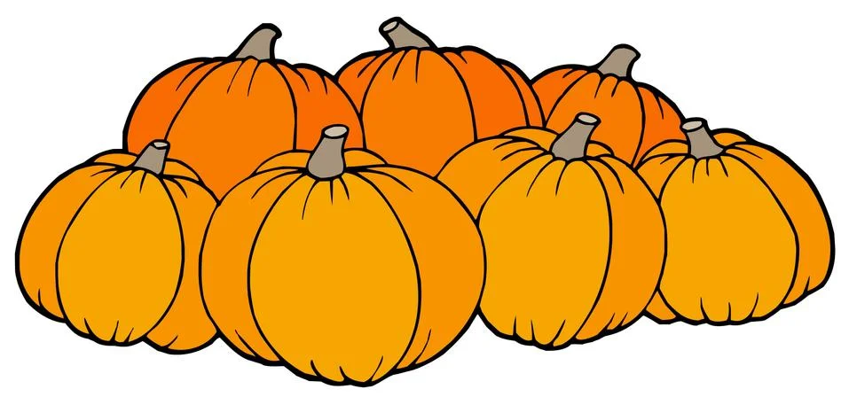 Pile of pumpkins Stock Illustration
