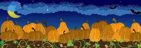 Pile of pumpkins Stock Illustration