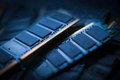 Pile of RAM modules Stock Photos