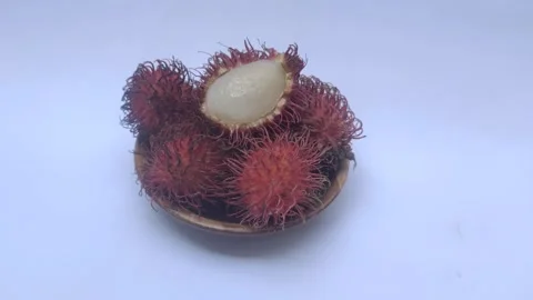 Pile of Rambutan Fruit Stock Footage 301675458