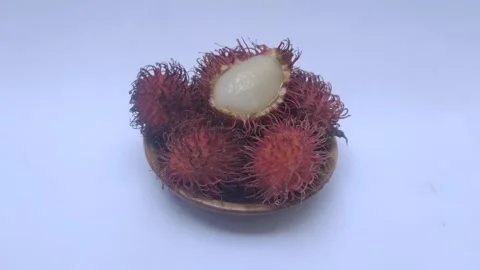 Pile of Rambutan Fruit Stock Footage 301675462